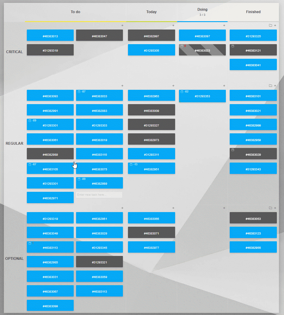 Collapsing swimlanes and columns in Kanban Tool