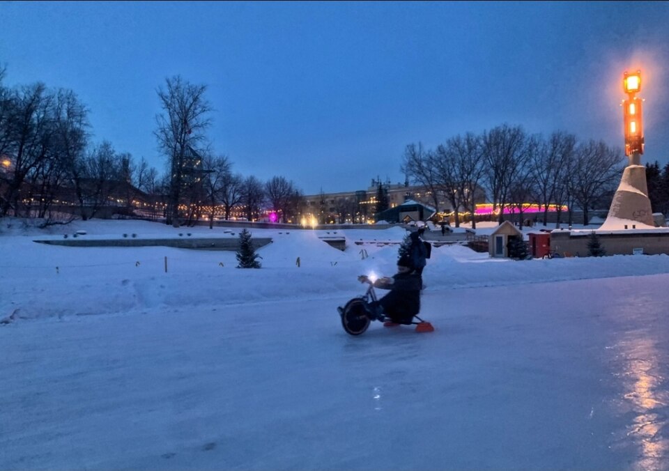 Three Wheel Ice Bike at The Forks in Winnipeg