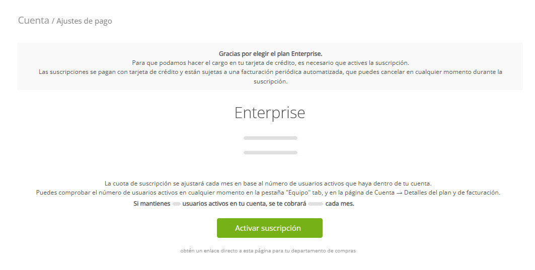 Activar suscripción a Kanban Tool Activar suscripción a Kanban Tool