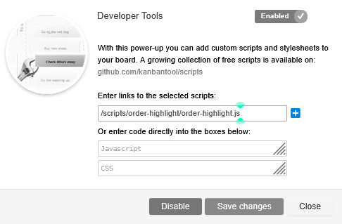 Applying an existing Developer Tools script