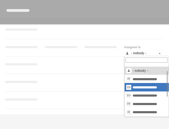 Assigned to field on task