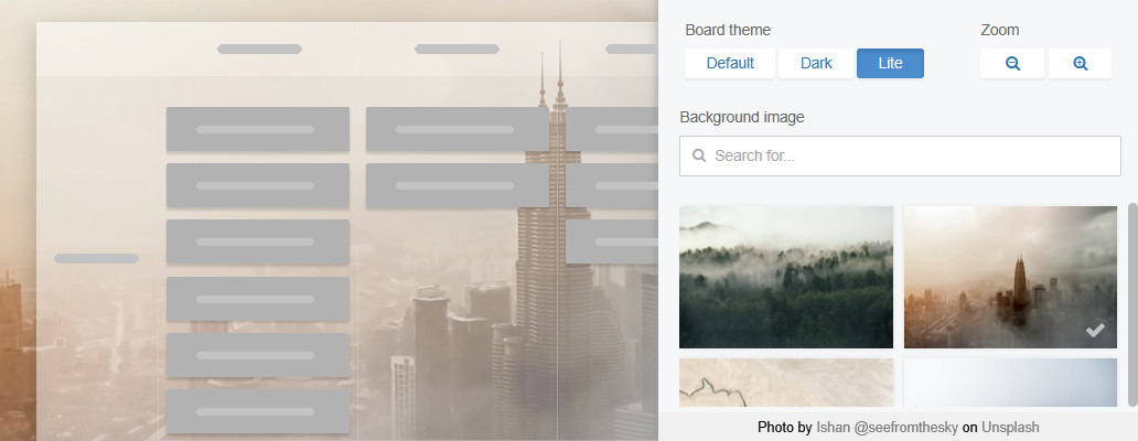 Board Background options