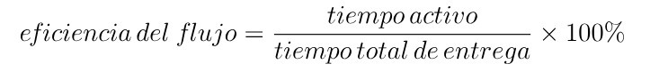 Cálculo de la eficiencia del flujo Cálculo de la eficiencia del flujo