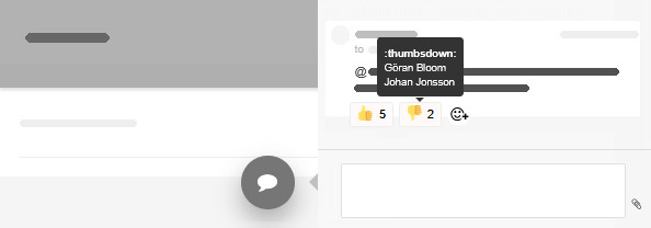 Comment Reactions example with votes count