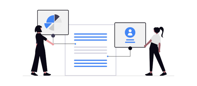 Connect strategy with delivery Colleagues analyzing a process with the help of graphs