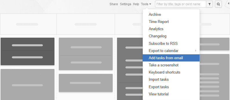 Copying a Kanban board's unique email address
