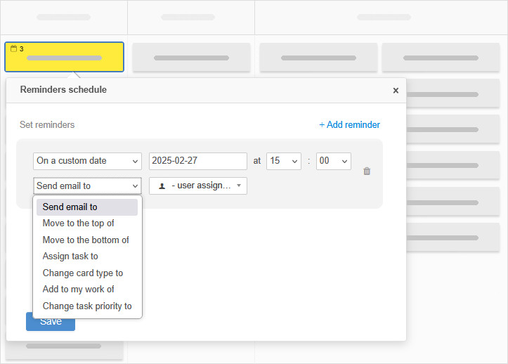 Creating a custom task reminder