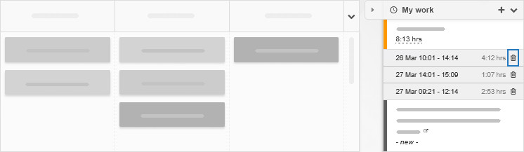 Deleting a time record Deleting a time record
