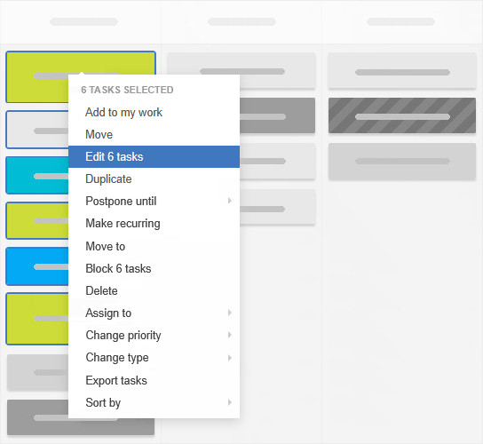 Edit several tasks at once