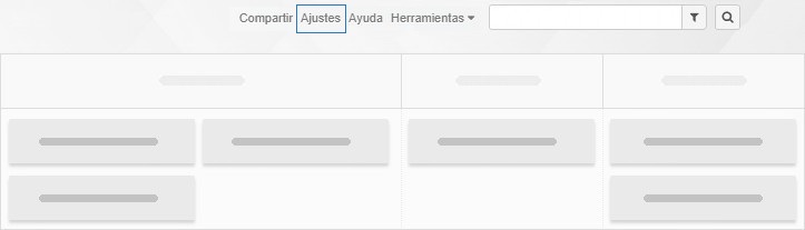 Ubicación de ajustes del tablero