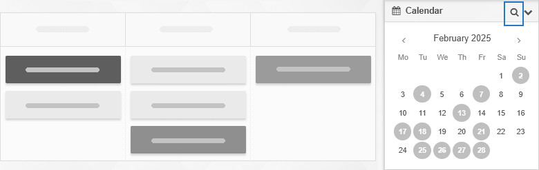 Enter the large calendar with magnifying glass