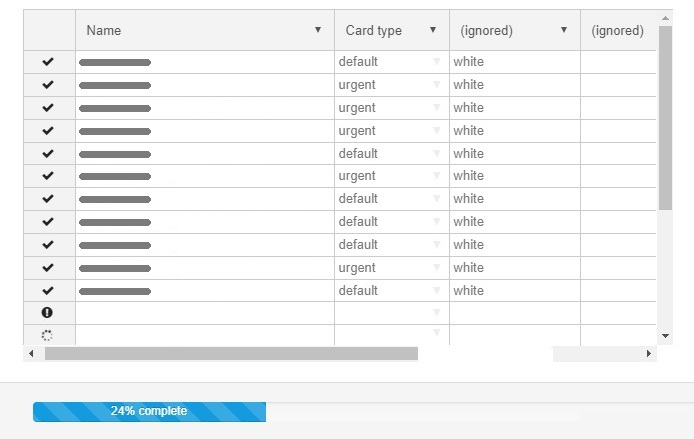 Import tasks - Uploading and errors