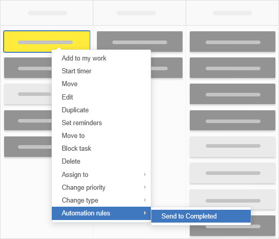 In-task automation button