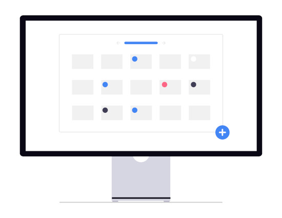 Kanban Cadences - The Rhythms Stabilizing Strategy and Flow Kanban cadences planned in a calendar on a PC screen