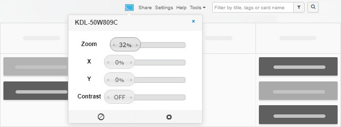 Kanban Cast enabled - options preview