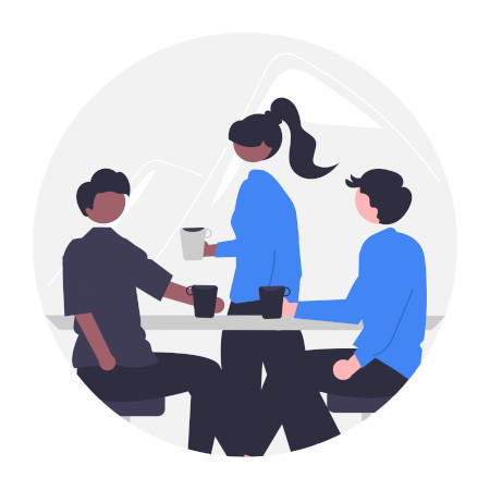 Make cadences the backbone of organizational learning Team in discussion during a coffee break