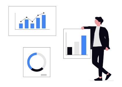 Measure to learn - not to discipline teams Manager stands next to performance metric graphs