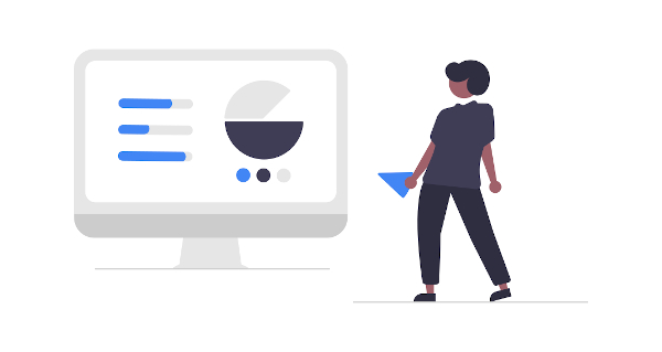 More waste to identify in the process An analyst viewing performance charts on a computer screen