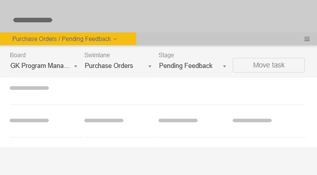 Use the location display to move a task elsewhere