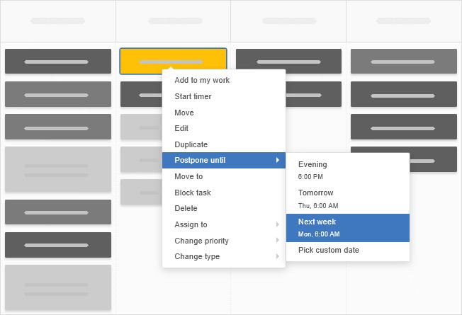 Postponing a task for later