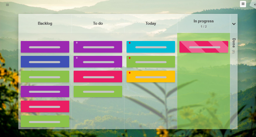Prioritizing and selecting tasks A Kanban Tool board with a distinct Today column
