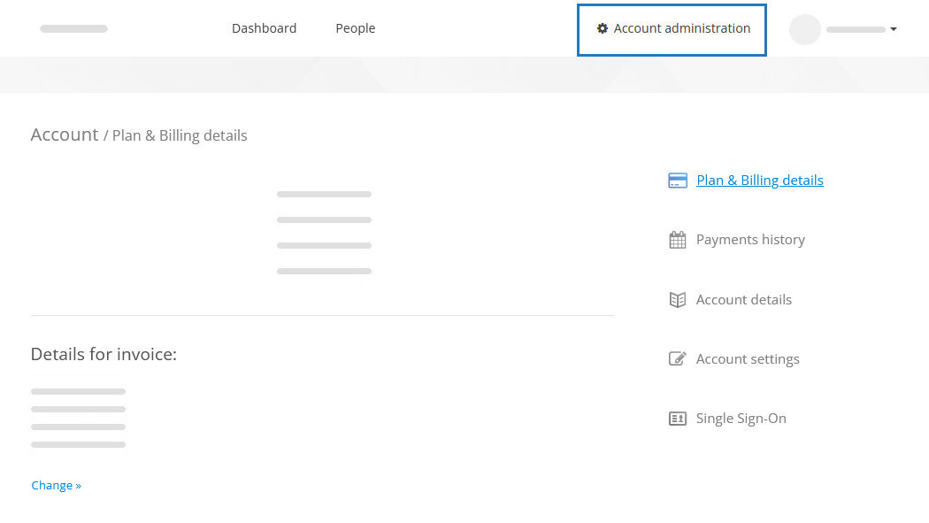 Room for company details for invoices
