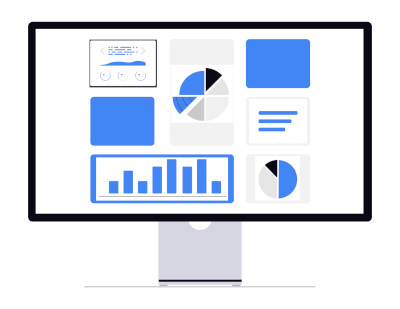 Various process performance graphs on a PC screen