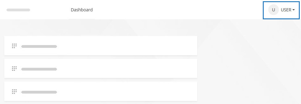 Dashboard contents for a regular user