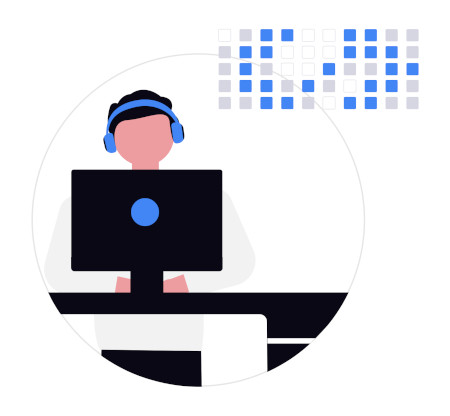 Scrum - the structured iteration framework A software engineer sitting with an agile process board behind him