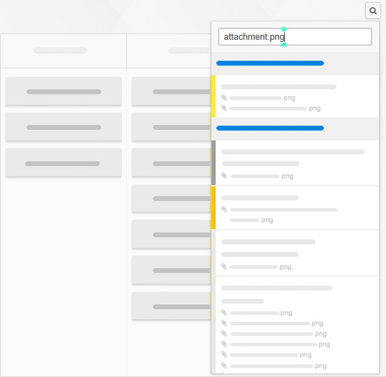 Searching all boards by an attachment type