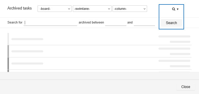 Searching through the task archive