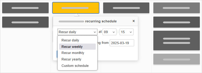 Setting up recurring task schedule