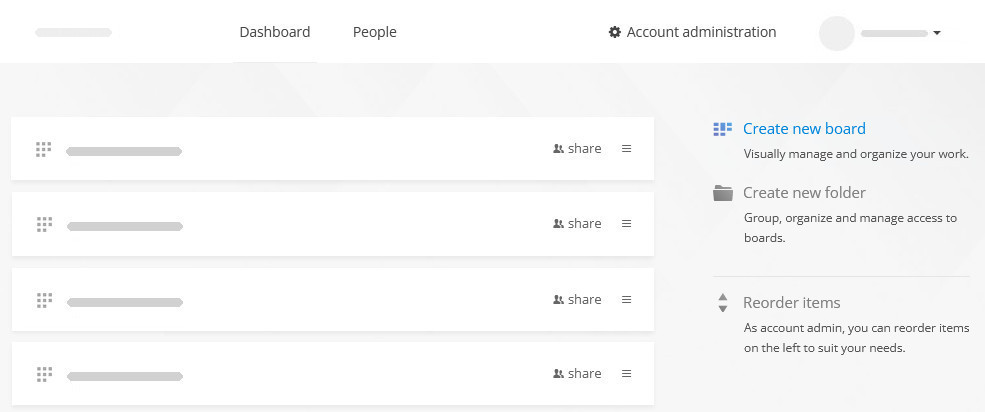 The Create new board link