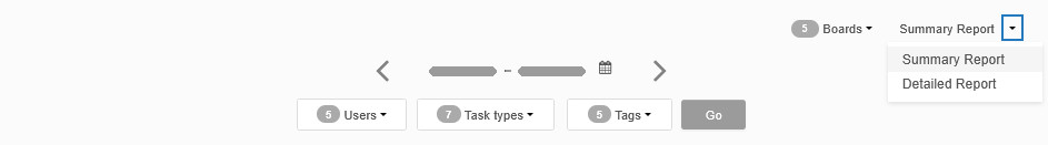 Time report type switching Time report type switching