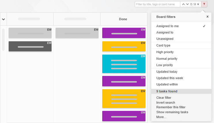 View done tasks assigned to yourself