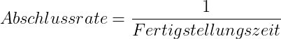 Abschlussrate Abschlussrate