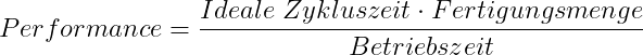Die OEE-Berechnung: Performance