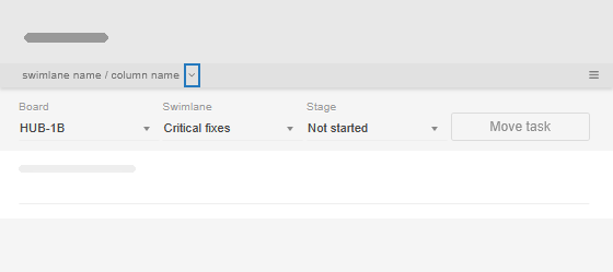 Editing Kanban Tool tasks - card location menu