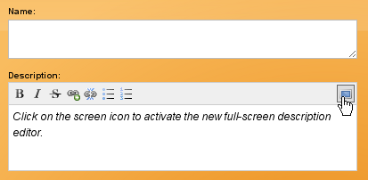 full screen icon for cards