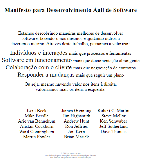 Manifesto for Agile Software Development