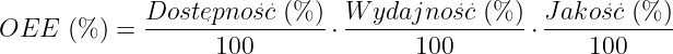 Obliczenie Całkowitej Efektywności Wyposażenia