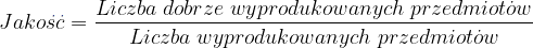 Obliczenia OEE - Jakość