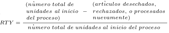 Índice de Producción sin Defectos Indice de Producción sin Defectos
