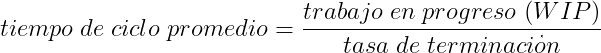 Tiempo de Ciclo Promedio
