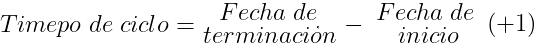 Tiempo de Ciclo